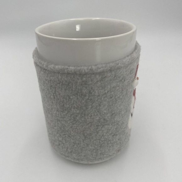 Ceramic St Nicholas Square Mug with Cozy Snowman Sweater 5" - Picture 4 of 6